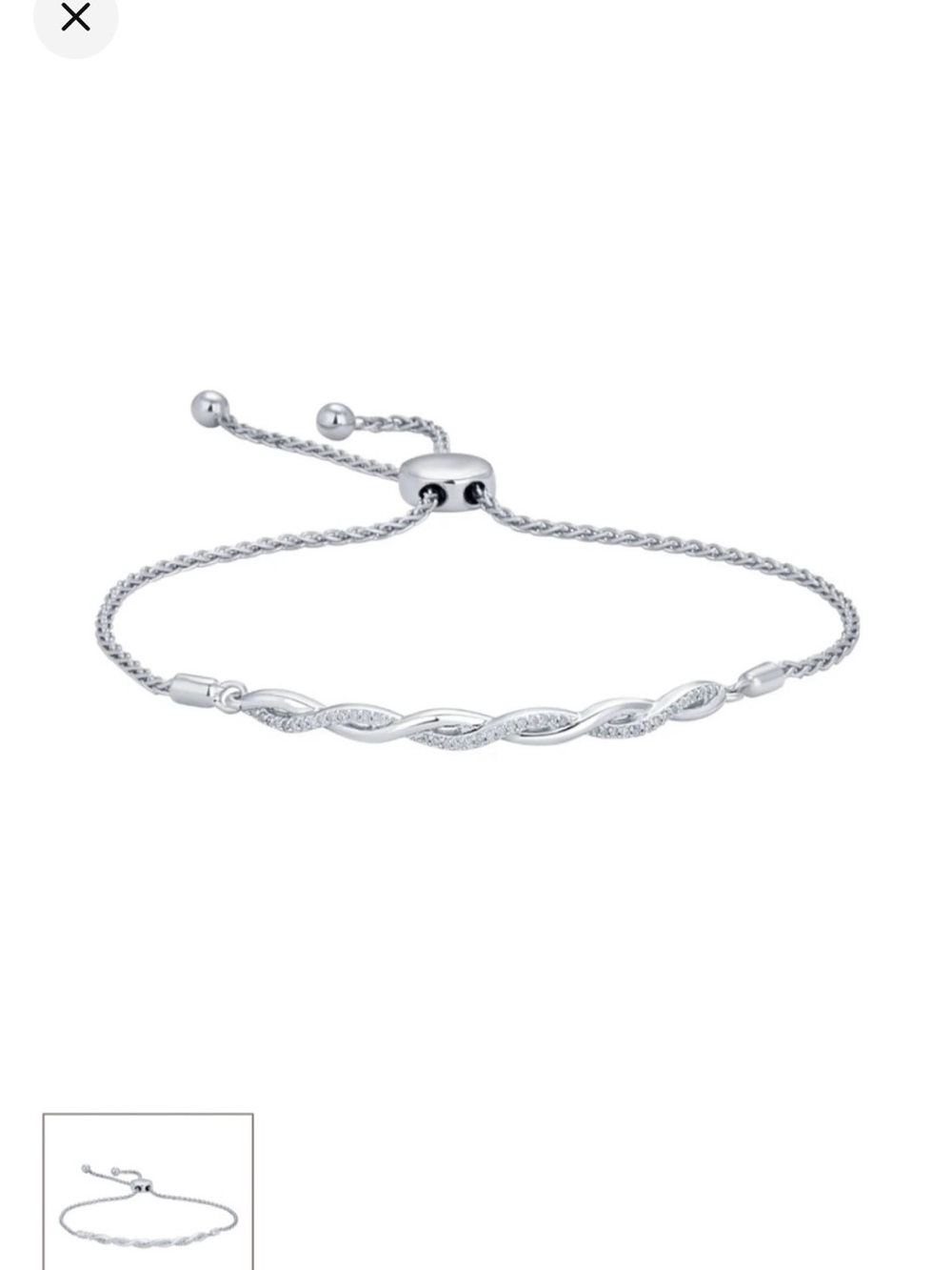 Sterling Silver Twisted Bar Adjustable Bracelet